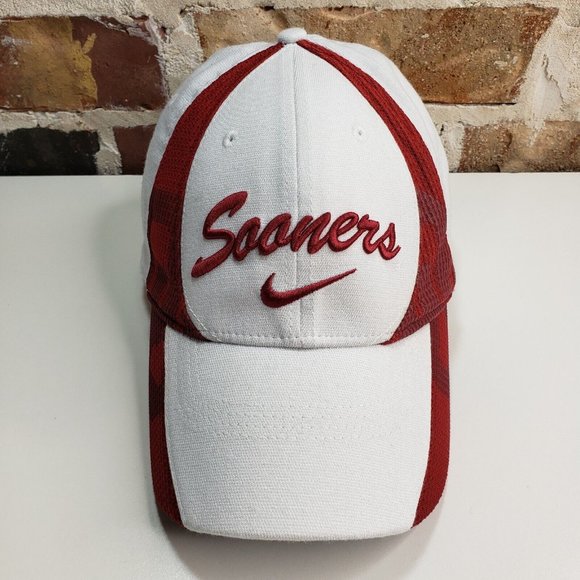 Vintage Nike Small Check Swoosh Oklahoma Sooners Dad Hat One size M/L Football - Picture 2 of 6